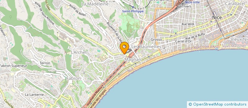 localisation de l'entreprise BOUCHERIE DE L'OUEST à NICE