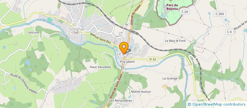 localisation de l'entreprise BOUCHERIE DE LA BRIANCE  LE VIGEN