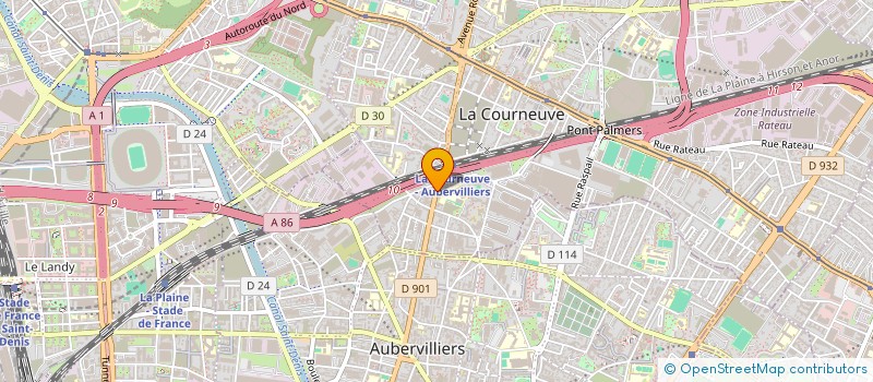 localisation de l'entreprise BOUCHERIE DE LA COUR-NEUVE à LA COURNEUVE