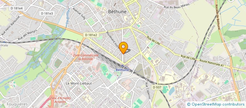 localisation de l'entreprise BOUCHERIE DE LA GARE à BETHUNE