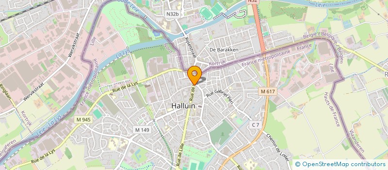 localisation de l'entreprise BOUCHERIE DE LA HALLE  HALLUIN