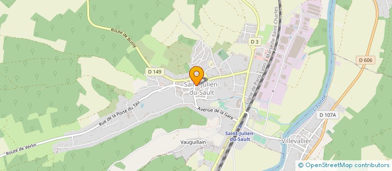 localisation de l'entreprise BOUCHERIE DE LA PLACE à SAINT-JULIEN-DU-SAULT