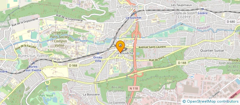localisation de l'entreprise BOUCHERIE DE LA POSTE à ORSAY