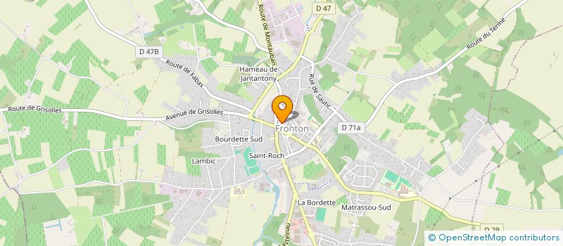 localisation de l'entreprise BOUCHERIE DE LA REPUBLIQUE à FRONTON