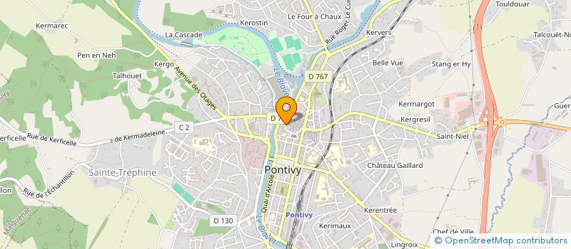 localisation de l'entreprise BOUCHERIE DE WARREN  PONTIVY