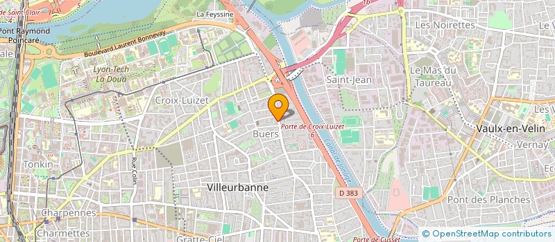 localisation de l'entreprise BOUCHERIE DES BUERS  VILLEURBANNE