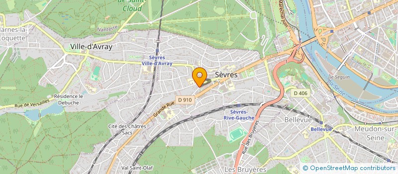localisation de l'entreprise BOUCHERIE DES COTEAUX  SEVRES