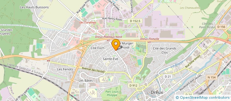 localisation de l'entreprise BOUCHERIE DES HALLES DE DREUX à DREUX