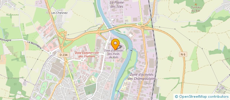 localisation de l'entreprise BOUCHERIE DES PIEDS DE RATS  AUXERRE