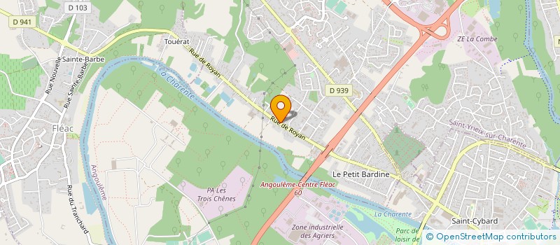 localisation de l'entreprise BOUCHERIE DES PLANES à SAINT-YRIEIX-SUR-CHARENTE