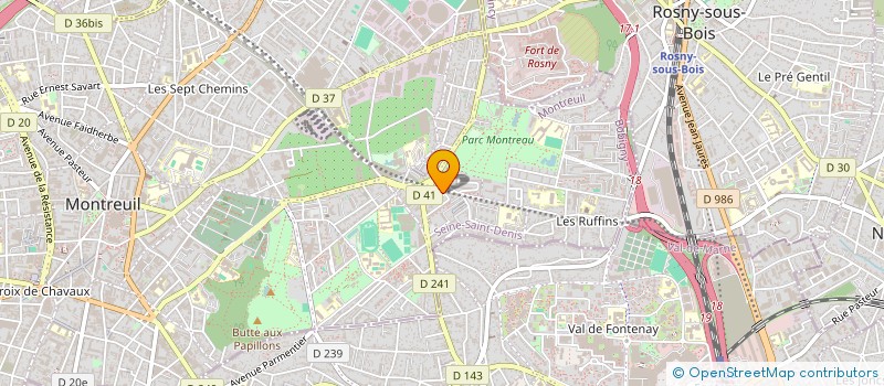 localisation de l'entreprise BOUCHERIE DES RUFFINS à MONTREUIL