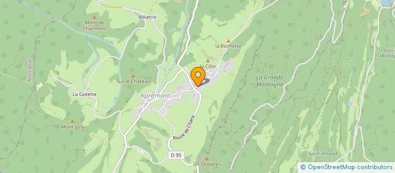 localisation de l'entreprise BOUCHERIE DES SAPINS à APREMONT