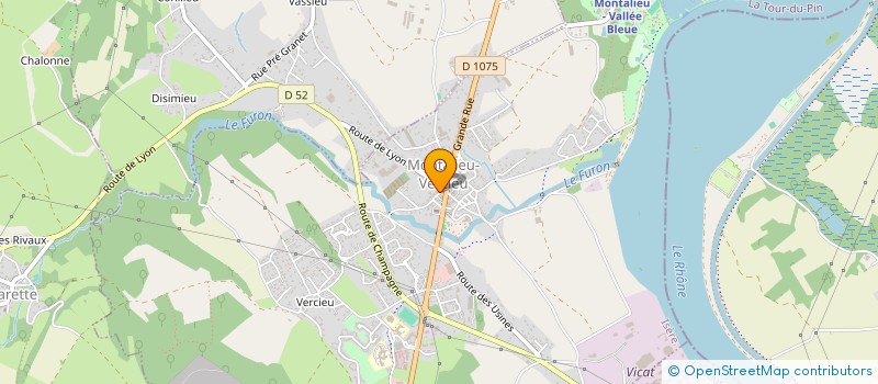 localisation de l'entreprise BOUCHERIE DESCHRYVER  MONTALIEU-VERCIEU