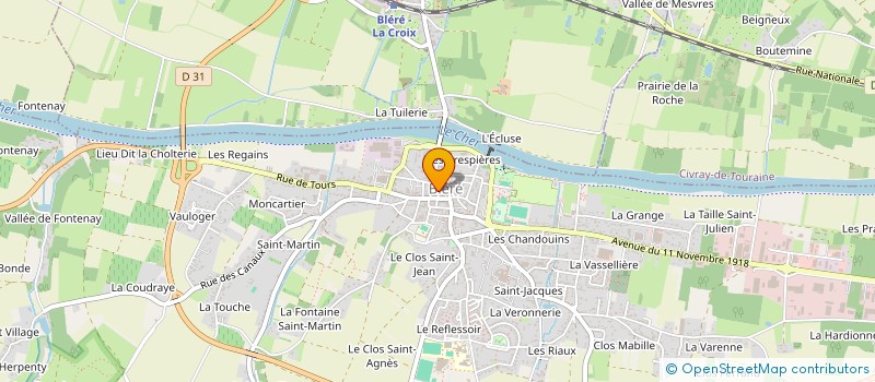 localisation de l'entreprise BOUCHERIE DOISEAU  BLERE