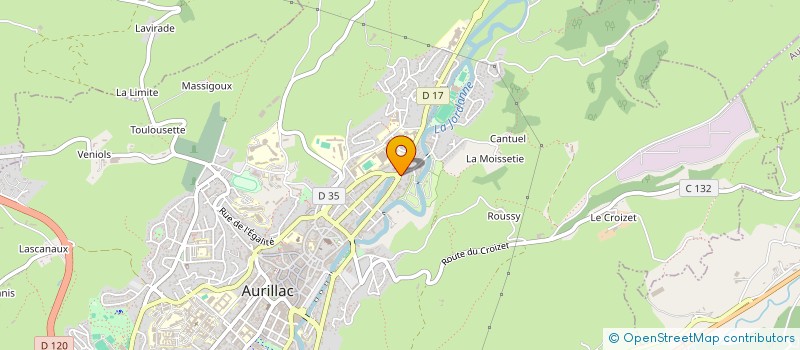 localisation de l'entreprise BOUCHERIE DU CAP BLANC  AURILLAC