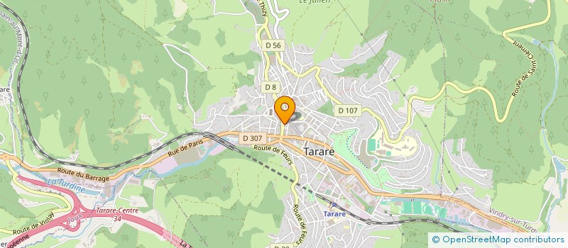 localisation de l'entreprise BOUCHERIE DU CENTRE  TARARE