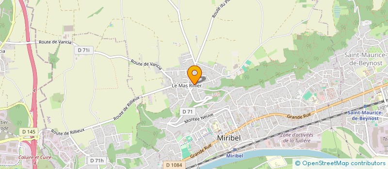 localisation de l'entreprise BOUCHERIE DU MAS RILLIER  MIRIBEL