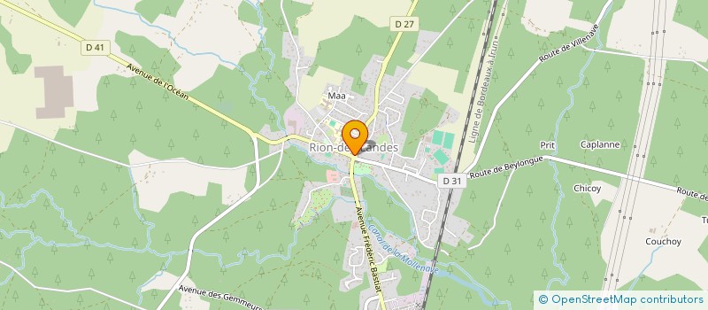 localisation de l'entreprise BOUCHERIE DUPONT MATHIEU  RION-DES-LANDES