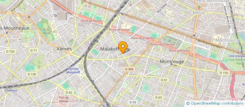 localisation de l'entreprise BOUCHERIE-EPICERIE FINE-ORIENTALE  MALAKOFF