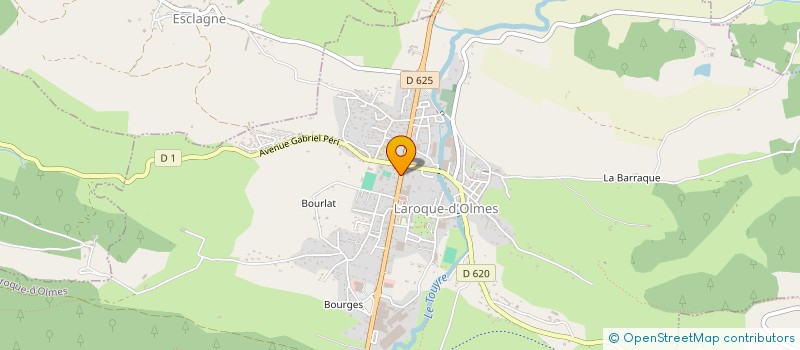 localisation de l'entreprise BOUCHERIE ESCOT à LA BASTIDE-SUR-L'HERS