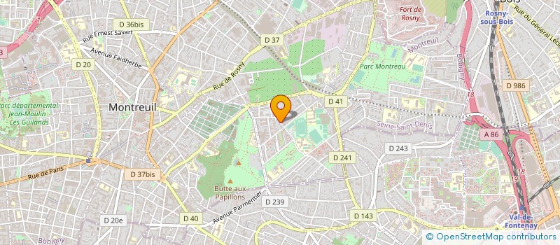 localisation de l'entreprise BOUCHERIE FES à MONTREUIL