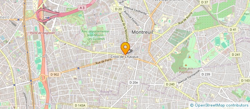 localisation de l'entreprise BOUCHERIE FRANCIS ET GUY à MONTREUIL