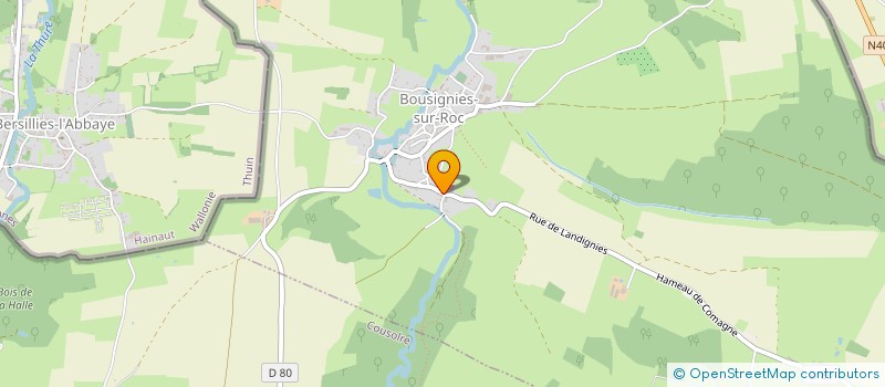 localisation de l'entreprise BOUCHERIE GEENEN à BOUSIGNIES-SUR-ROC