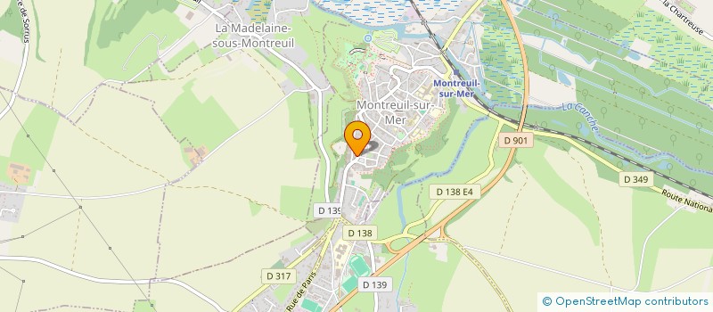 localisation de l'entreprise BOUCHERIE GL  MONTREUIL-SUR-MER