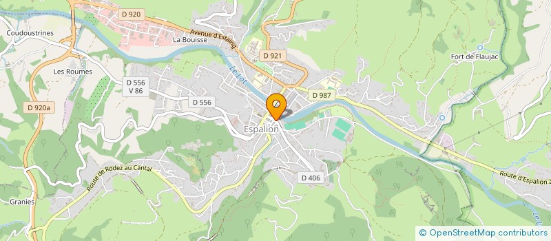 localisation de l'entreprise BOUCHERIE GOUDERGUES à ESPALION