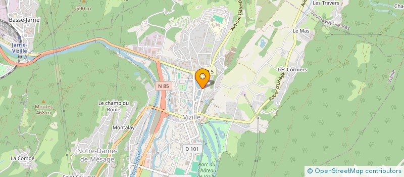 localisation de l'entreprise BOUCHERIE GRAPIN  VIZILLE