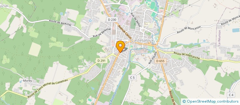 localisation de l'entreprise BOUCHERIE GROUSSIN  CASTELJALOUX