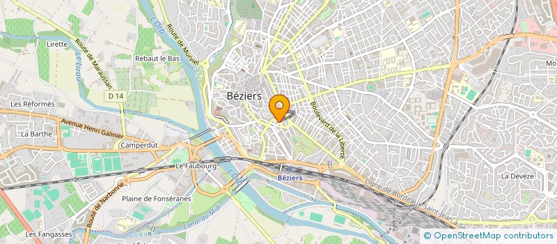 localisation de l'entreprise BOUCHERIE H à BEZIERS