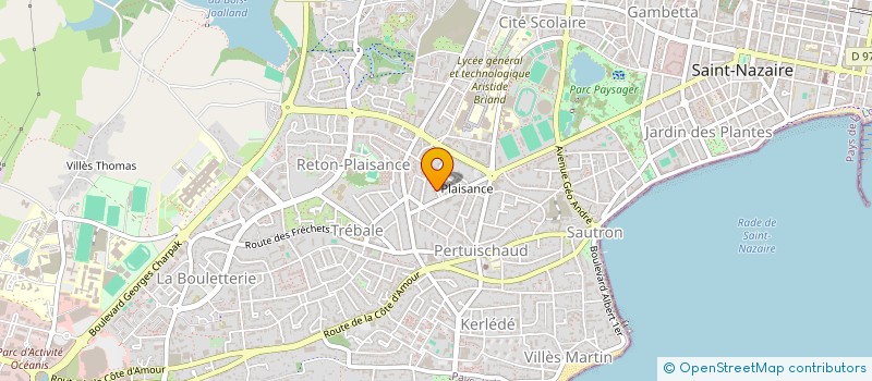 localisation de l'entreprise BOUCHERIE HENRY à SAINT-NAZAIRE