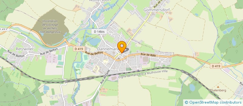 localisation de l'entreprise BOUCHERIE HUG à DANNEMARIE