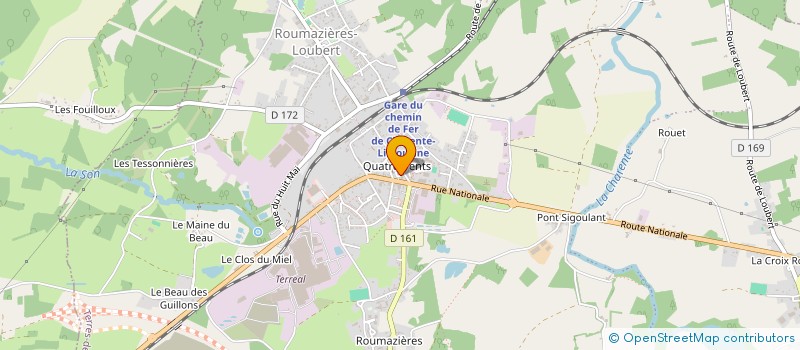 localisation de l'entreprise BOUCHERIE L'ARTISAN DU SAVOIR  TERRES-DE-HAUTE-CHARENTE