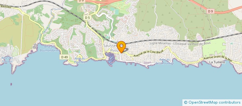 localisation de l'entreprise BOUCHERIE LA BELLE COTE  SAUSSET-LES-PINS