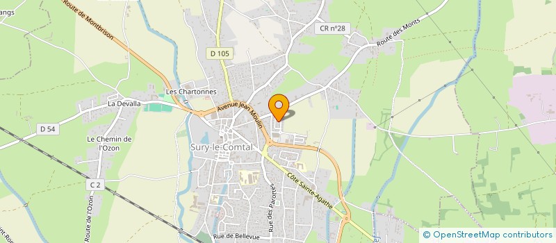localisation de l'entreprise BOUCHERIE LA BRUYERE à SURY-LE-COMTAL