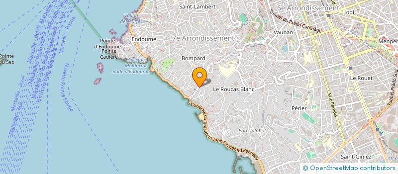 localisation de l'entreprise BOUCHERIE LA COTE BLEUE à MARSEILLE