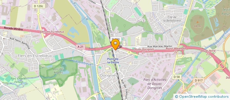 localisation de l'entreprise BOUCHERIE LAMINE  FLERS-EN-ESCREBIEUX