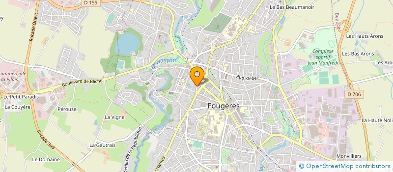 localisation de l'entreprise BOUCHERIE LAVIGNE à FOUGERES