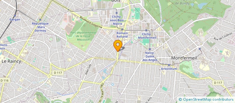 localisation de l'entreprise BOUCHERIE LE VRAI GOUT  CLICHY-SOUS-BOIS