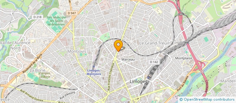 localisation de l'entreprise BOUCHERIE LECLERC CARNOT à LIMOGES