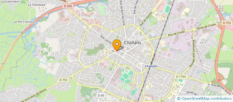 localisation de l'entreprise BOUCHERIE LEGRAND BAPTISTE à CHALLANS