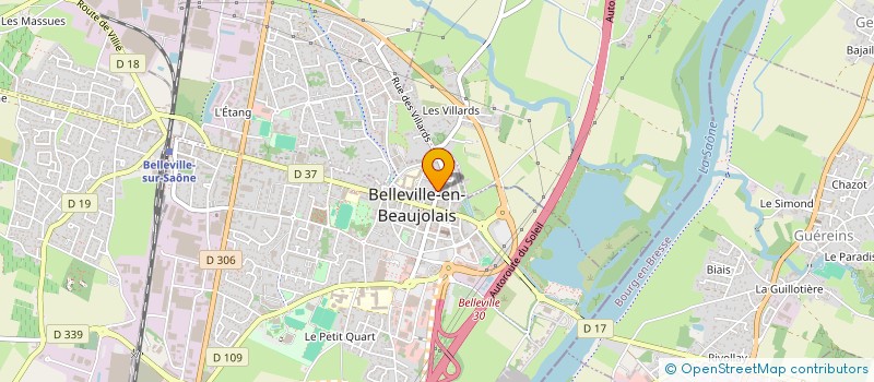 localisation de l'entreprise BOUCHERIE LESTAEVEL 1883  BELLEVILLE-EN-BEAUJOLAIS
