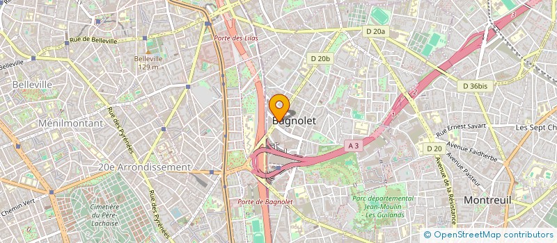 localisation de l'entreprise BOUCHERIE LMDV à BAGNOLET