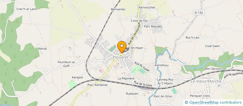 localisation de l'entreprise BOUCHERIE MARCOTTE  PLOUARET