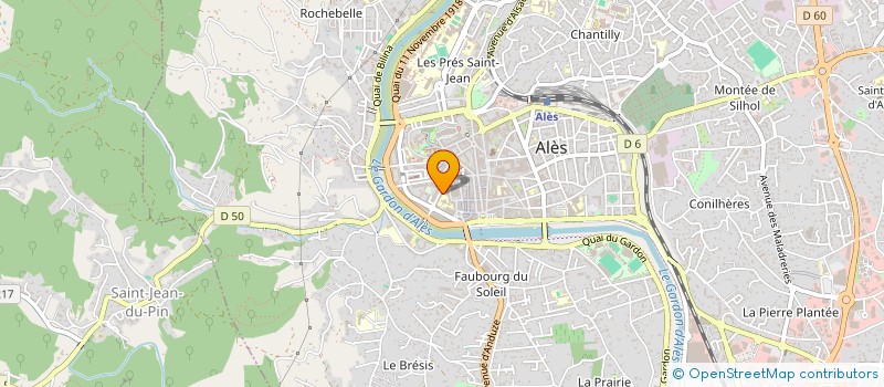 localisation de l'entreprise BOUCHERIE MARTIN à ALES