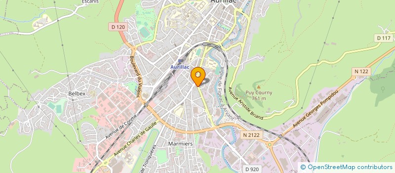 localisation de l'entreprise BOUCHERIE MEINIER à AURILLAC