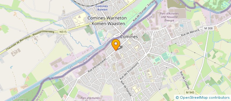 localisation de l'entreprise BOUCHERIE MERCHAT à COMINES