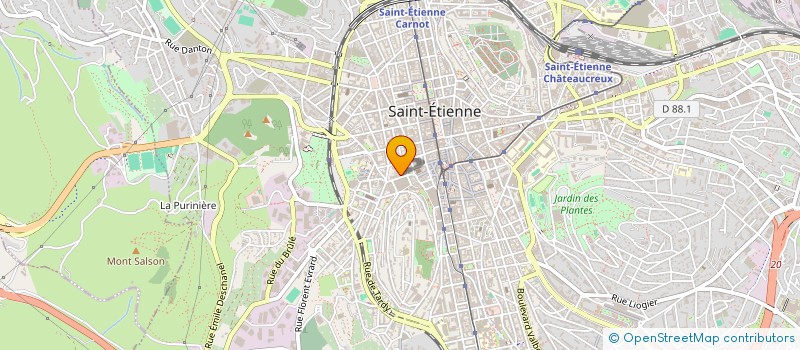 localisation de l'entreprise BOUCHERIE MODERNE à SAINT-ETIENNE